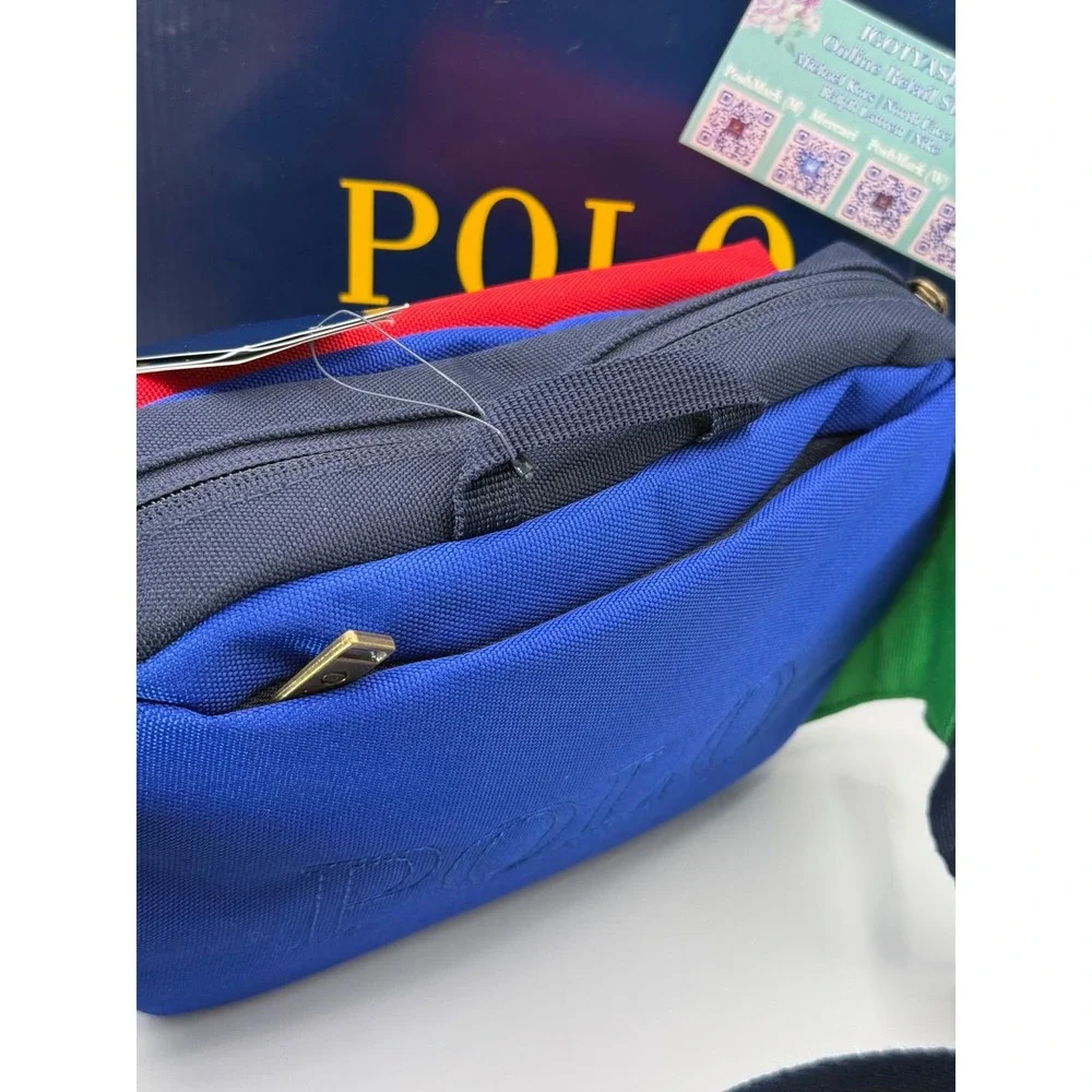 Polo Ralph Lauren Colorblock Canvas Waist Pack Multi 9AR012-E69 OS Mens Bag